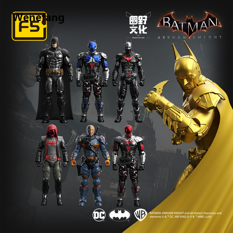 Wenefang YUANYE Original Batman F5 Arkham Knight JOKER V8.04 1970 DARK KINGHT Original Deathstroke Red Hood Blocks Bricks Action Figure Model Doll