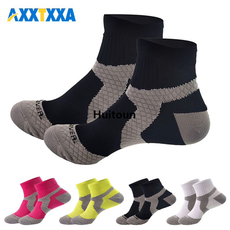 Huitoun Original 1 Pair Compression Socks for Women Men Circulation 15-20 mmHg is Best for Athletic Running Cycling Nurse Daily Wear