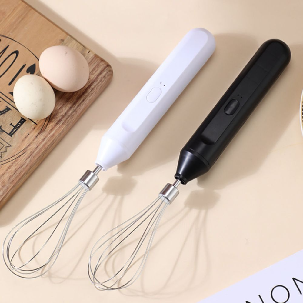 Portable Handheld Electric Egg Whisk Rechargeable Cordless Egg Beater Effortless Egg Mixer Cafe