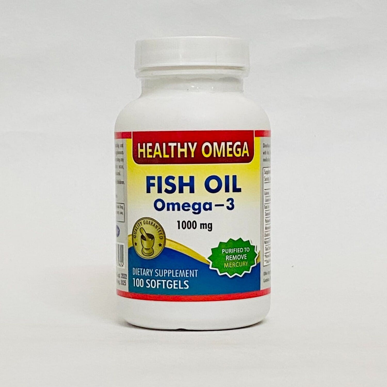 Healthy Omega Fish Oil (omega-3) 1000 Mg, 100 Capsues