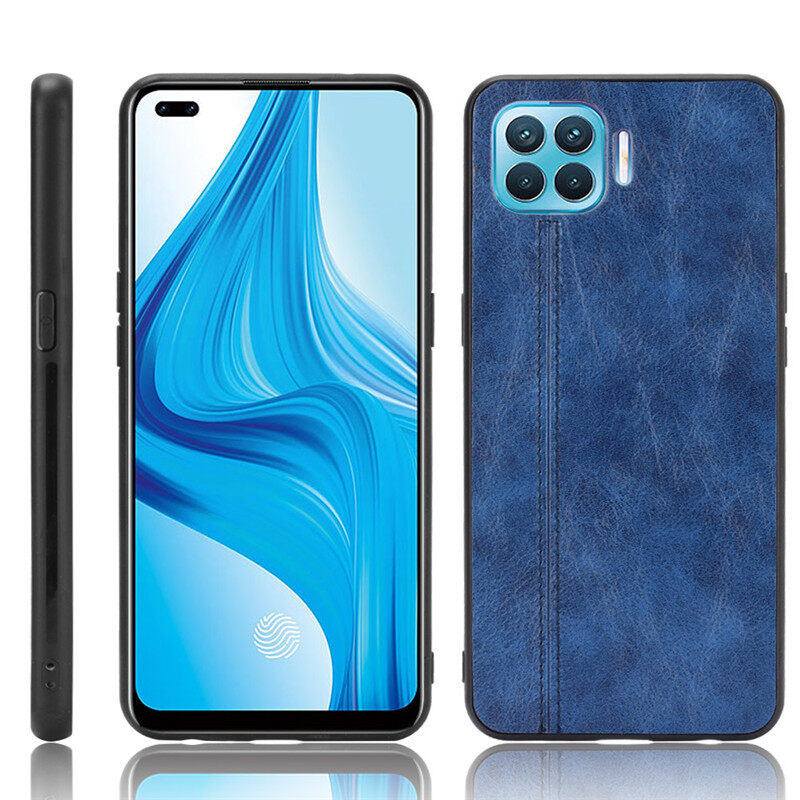 Case For Oppo F17 Pro Cover Leather TPU Back Cover Retro Silicone Phone Case