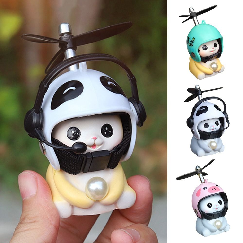 Car Accessories Cute Motorcycle Handlebar Decoration Cat Helmet Propeller Cartoon Bike Electric Ornaments Bicycle Motorcycle Supplies