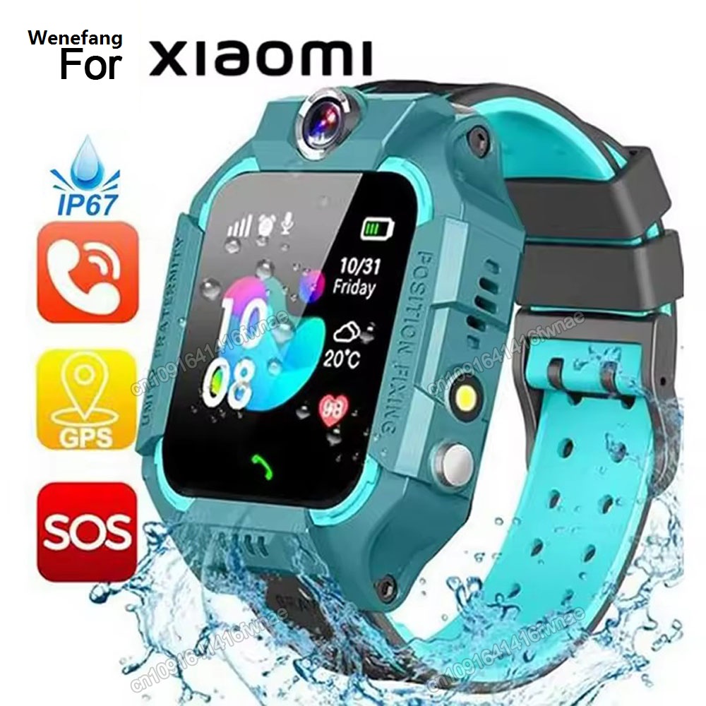 Wenefang For Xiaomi Kids Smart Watch SOS LBS Location Camera 2G Call 2025 IP67 Waterproof Smart Watch For Ios Android Gift Boy Girls