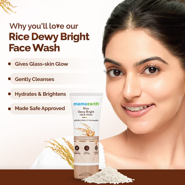 Mamaa earth Rice Dewy Bright Face Pack with Rice Water & Niacinamide 200G