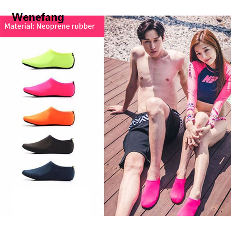 Wenefang 1 Pair Women Men Swimming Non-Slip Socks Shoes Snorkeling Bargain price Deep Diving Warm Waterproof Beach Socks Shoes