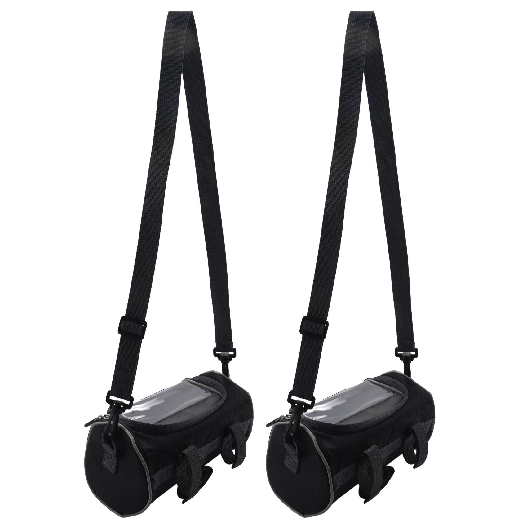 ZOROOM 2X Outdoor Bicycle Handlebar Bag Mountain Bike Press Screen Mobile Phone Bag Outdoor 5L Multifunctional Bag (Black)