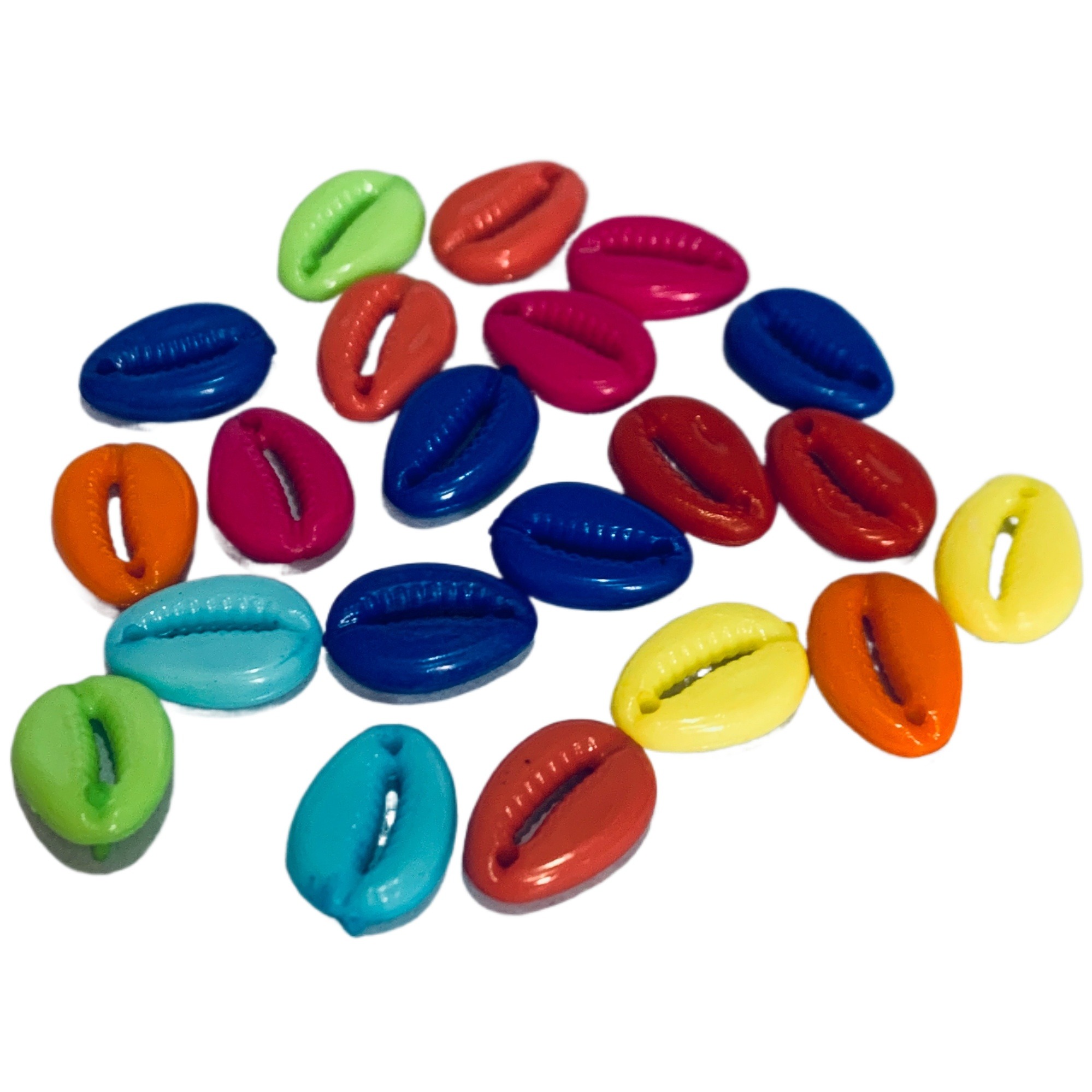Multicolor Polymer Cowrie Shells 50 Pieces For DIY Crafts Bohemian Jewelry Making Choker Necklaces Bracelets Earring Charms Loose Cowry Beads