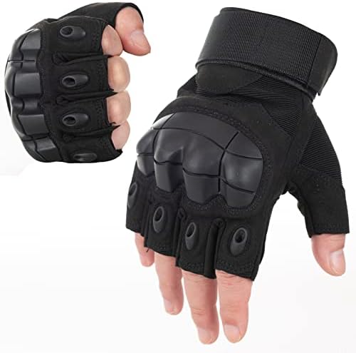 Tactical Half Finger Gloves for Sports, Gym, Cycling, Travelling, Camping, Outdoor, Motorcycle Riding Gloves, Fingerless Gloves, Half Finger Gloves