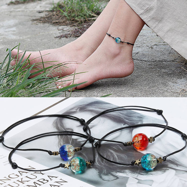 【New Arrivals】Star anklet men's and women's Korean version of simple small fresh personality retro student fashion all-match accessories