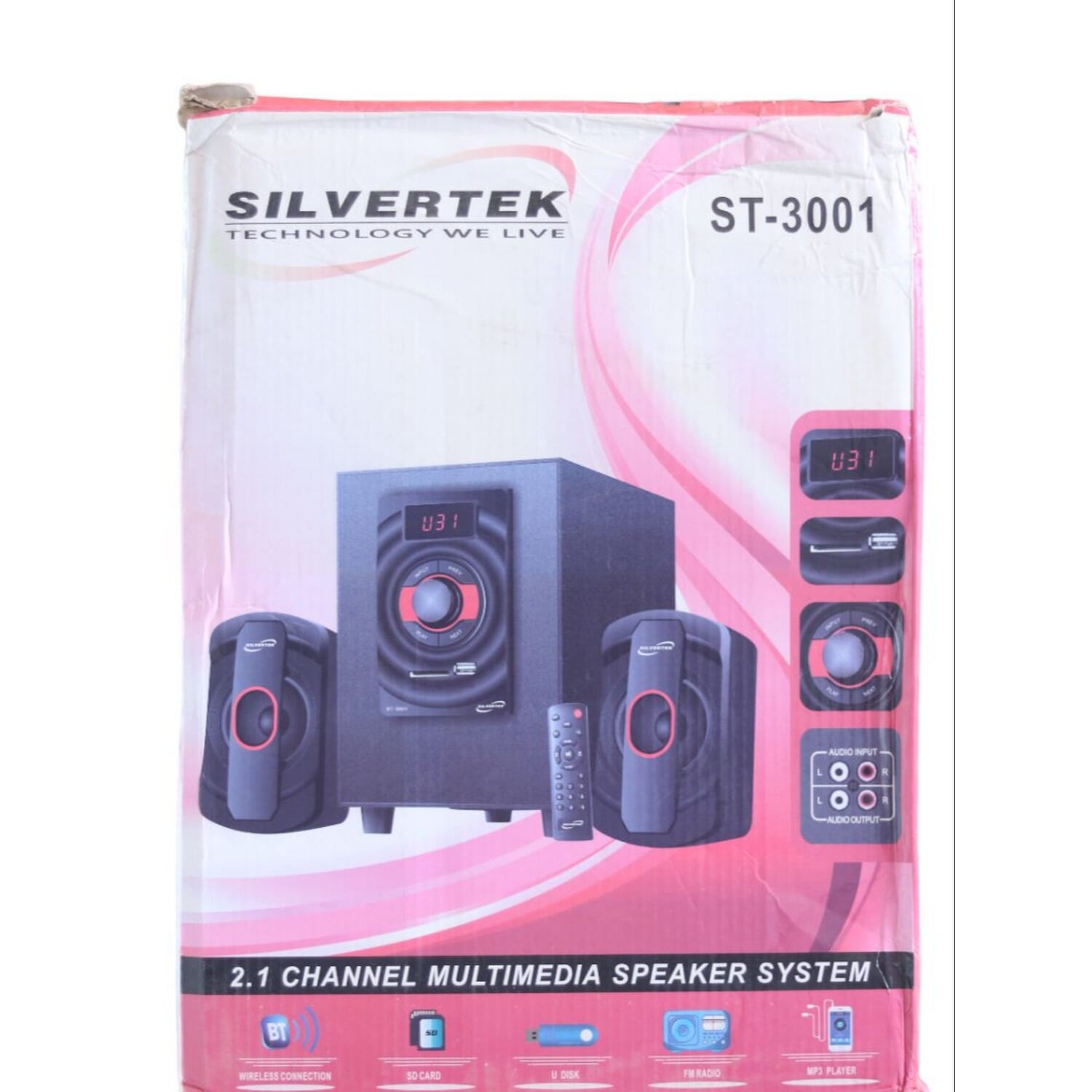 Silvertek 2.1 Channel Multimedia Speaker System - ST-3001