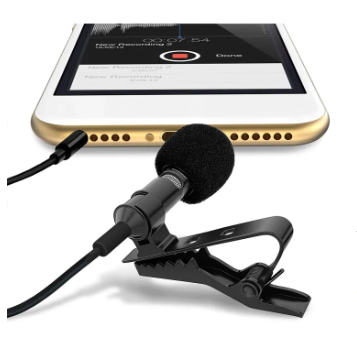 Professional Noise-Cancellation Clip Collar Mic - Condenser For YouTube, Video, Interviews