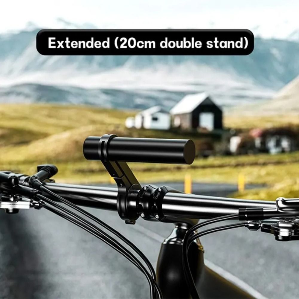 Lightweight Aluminum Alloy Bicycle Handlebar Extender Multifunctional Black Handlebar Extension Bracket Bicycle Extension Frame Bicycle Parts