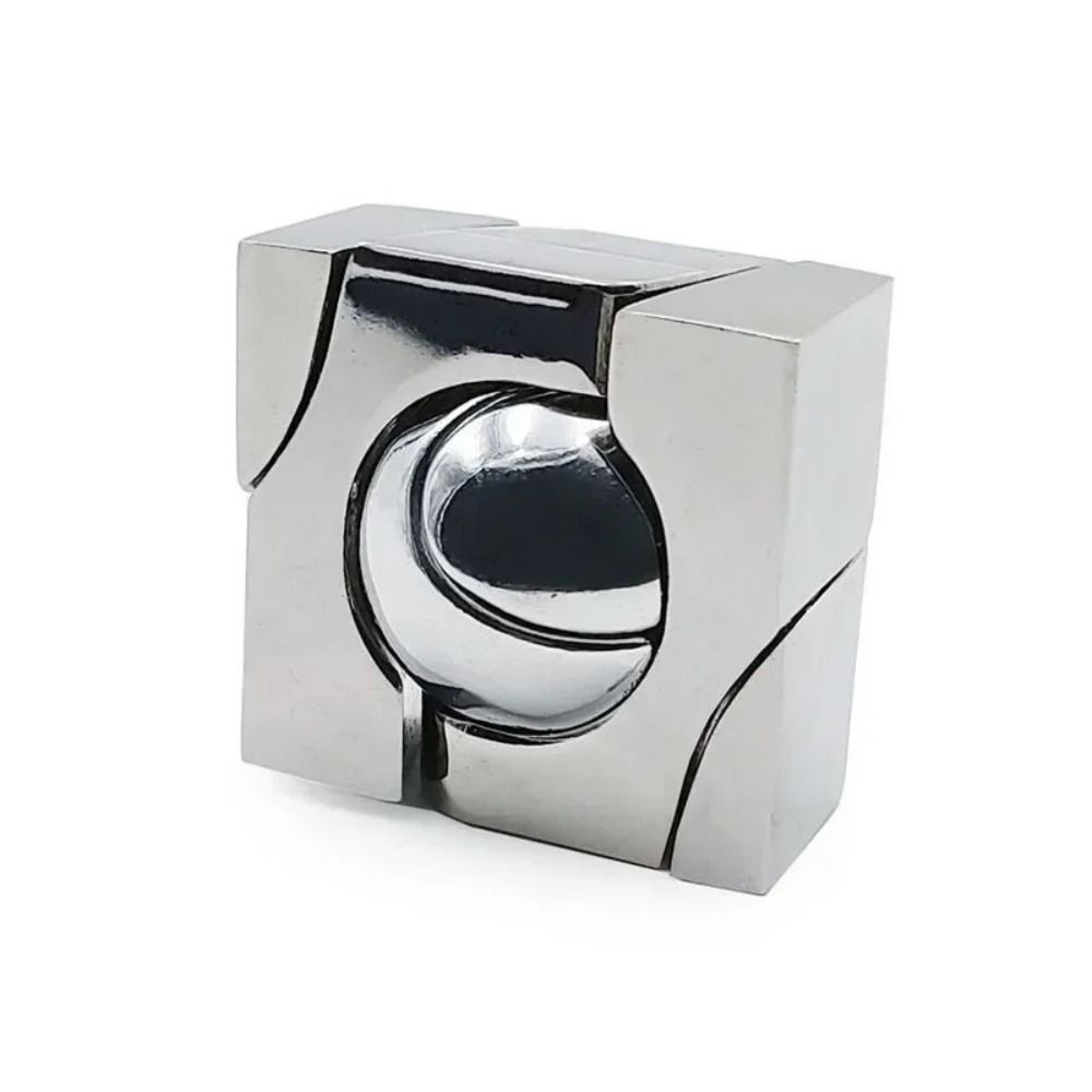 Educational Luban Lock Alloy Brain Teaser Puzzle Toys Unlock Toy Brain Teaser Unlock Toy 3D Puzzle IQ Key Lock Luban Lock Puzzle Toy Kids Gifts