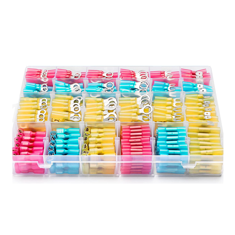 560PCS Marine Grade Heat Shrink Wire Connectors-Electrical Connectors Kit AWG22-10 Waterproof Insulated Crimp Connector Butt Terminals
