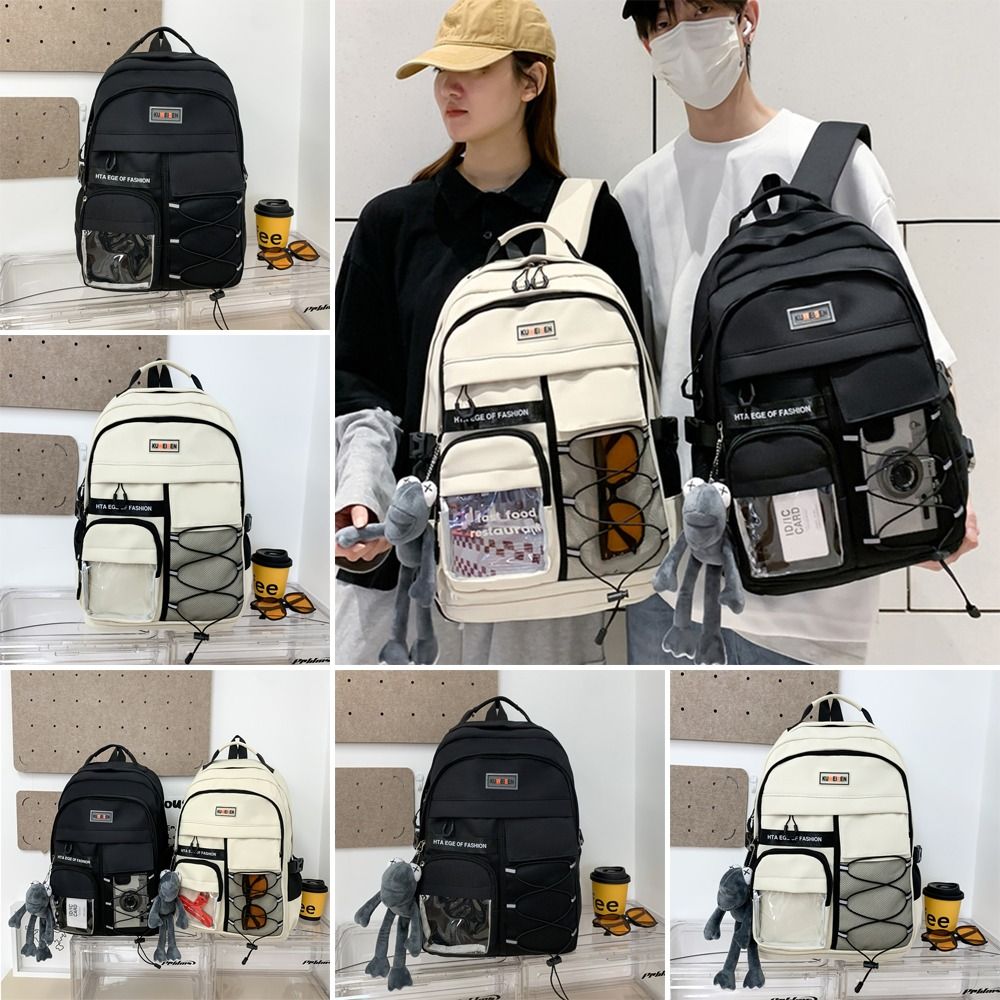 Fashion Large Capacity Backpack Korean Color Multifunction Book Bag Breathable Casual School Bag Students