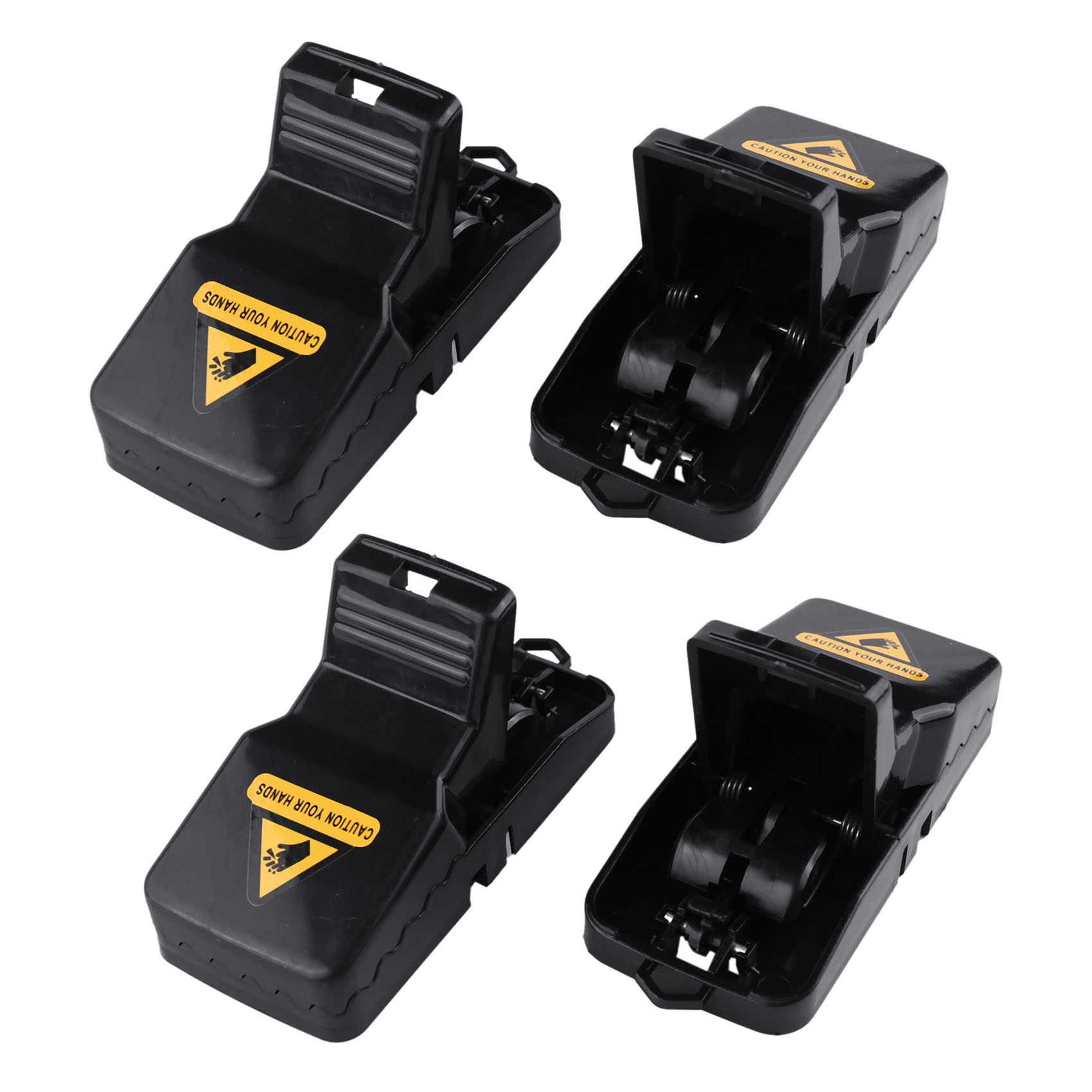 FORIDE 4X Mouse Trap Mouse Finger Live Trap Rat Trap Black