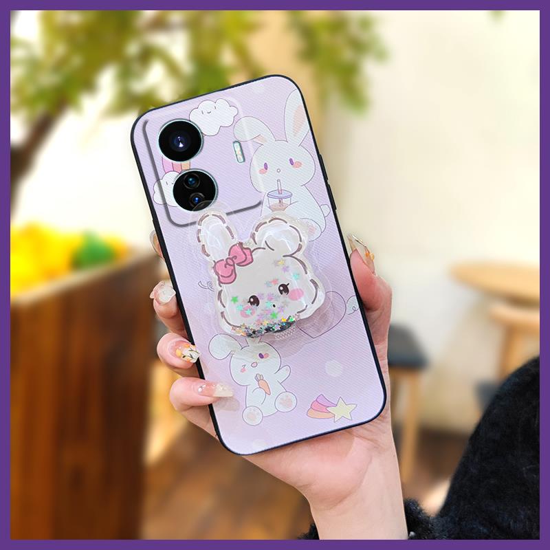 Kickstand Waterproof Phone Case For VIVO S15E/T1 5G Global/T1 Pro 5G/IQOO Z6 pro 5G Cartoon Silicone Skin feel silicone