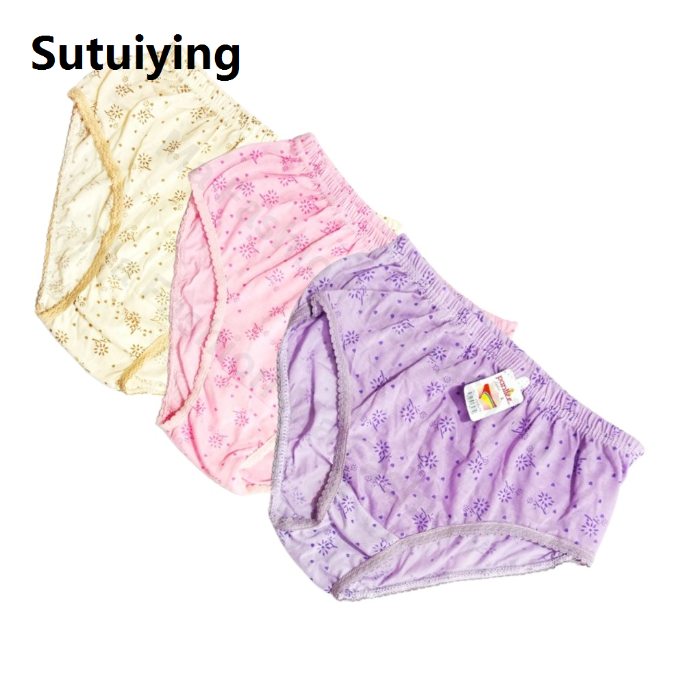 Sutuiying 5 Pcs Panties for Woman Underwear Cotton Breathable Comfortable Underwear Soft Multi Color Female Panty Lady Comfort Bikini