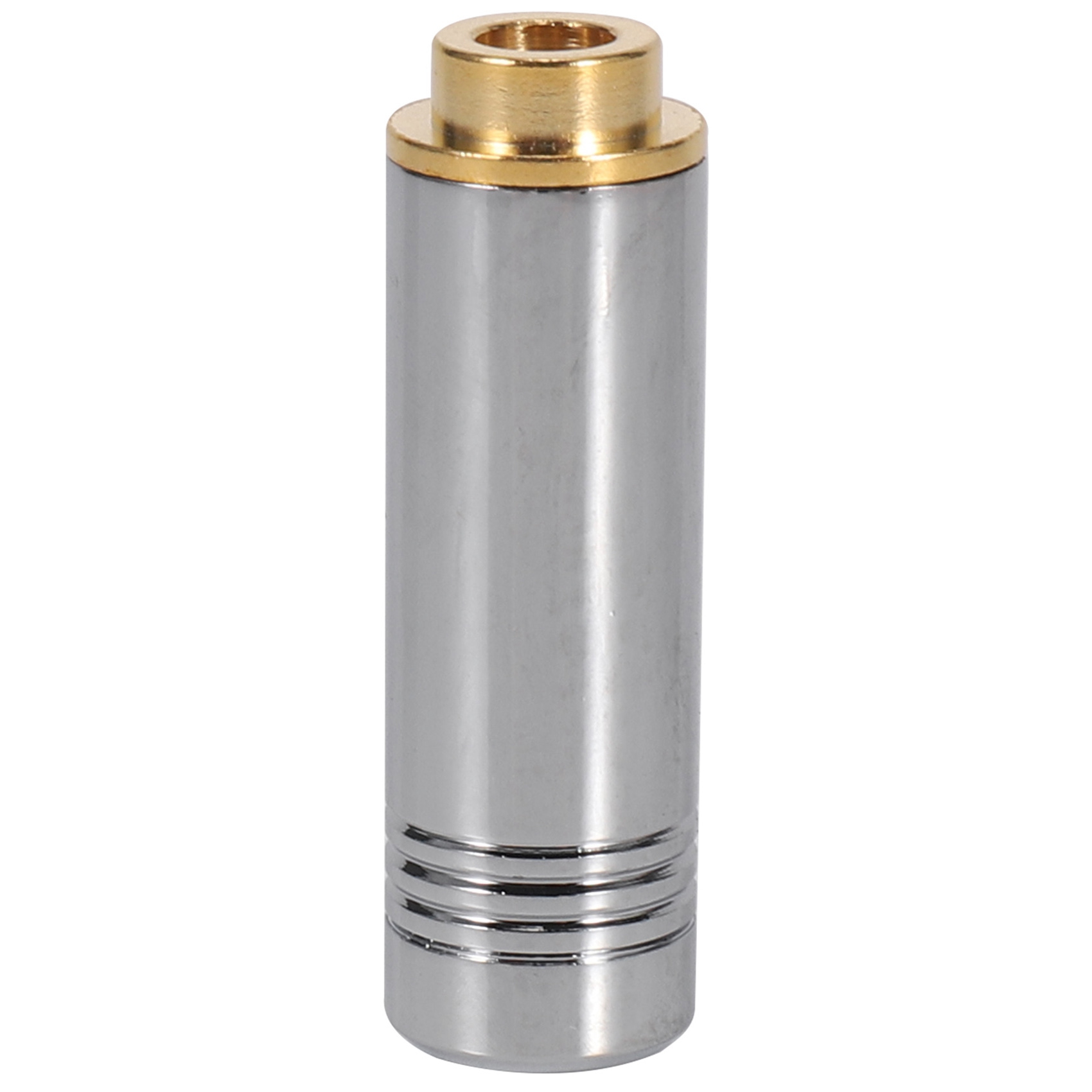 (GGBR) Female Jack Audio Plug Balanced Stereo Earphone 4.4mm 5 Pole Metal Adapter Wire Connector for Headphone Silver
