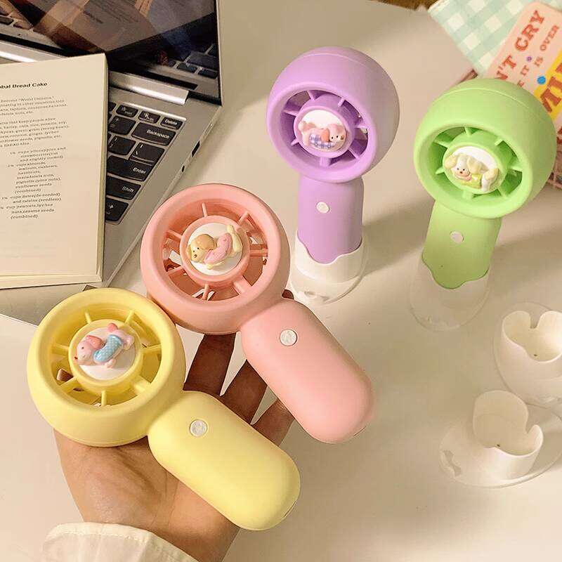 Dachshund Dog Cute Handheld Small Portable Mini Silent Office Desk Student Desktop Fan