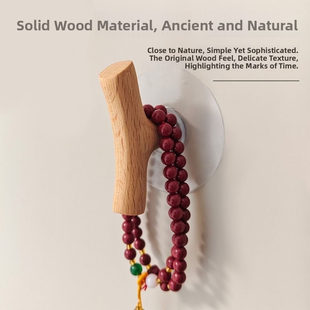 Elegant Tree Branch Shape Solid Wood Hook Nordic Style Creative Key Storage Hook No Drilling Modern Wall Decorative Hook Porch