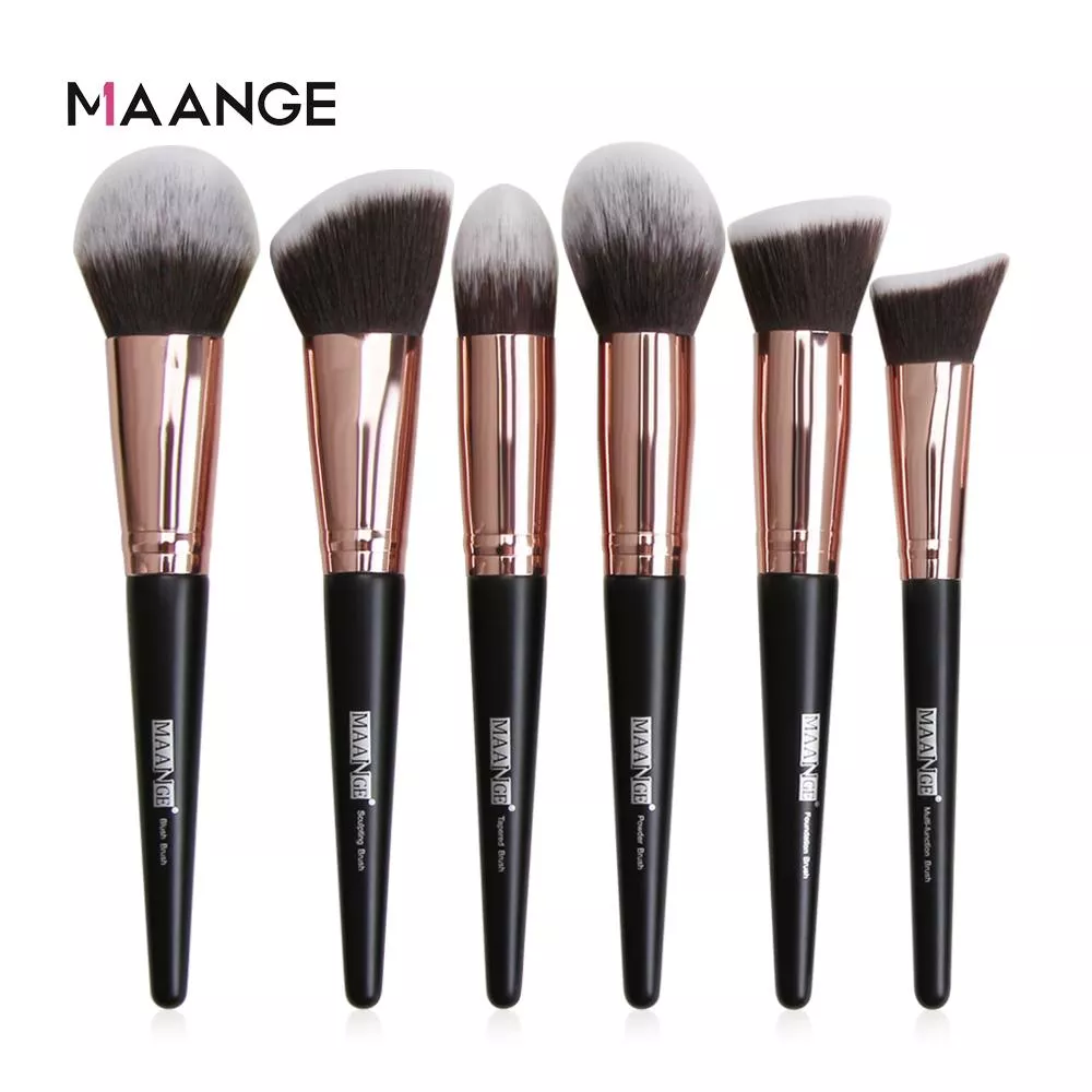MAANGE 6pcs Big Soft Face Makeup Brush Beauty Painting Powder Blush Highlighter Bronzer Make Up Brush MAG5805H