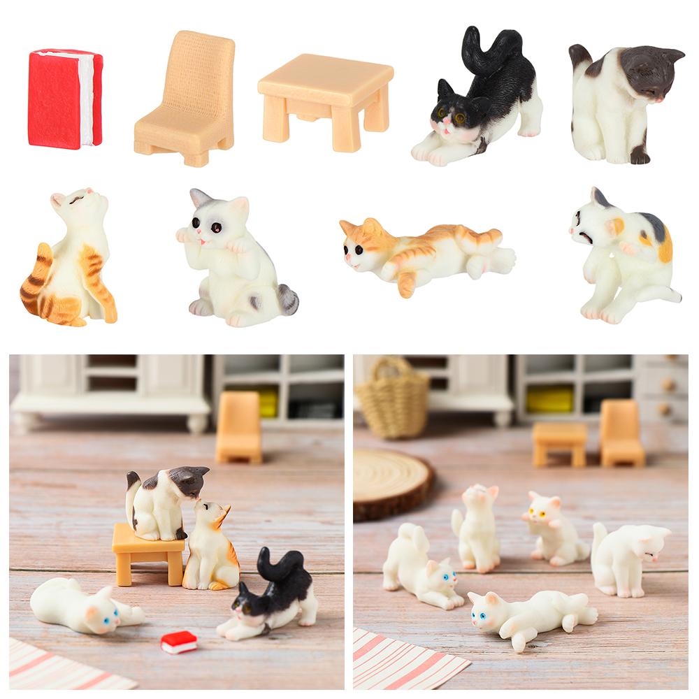 Accessories Cute Resin Cartoon Simulation Animal Ornaments Cat Micro Landscape