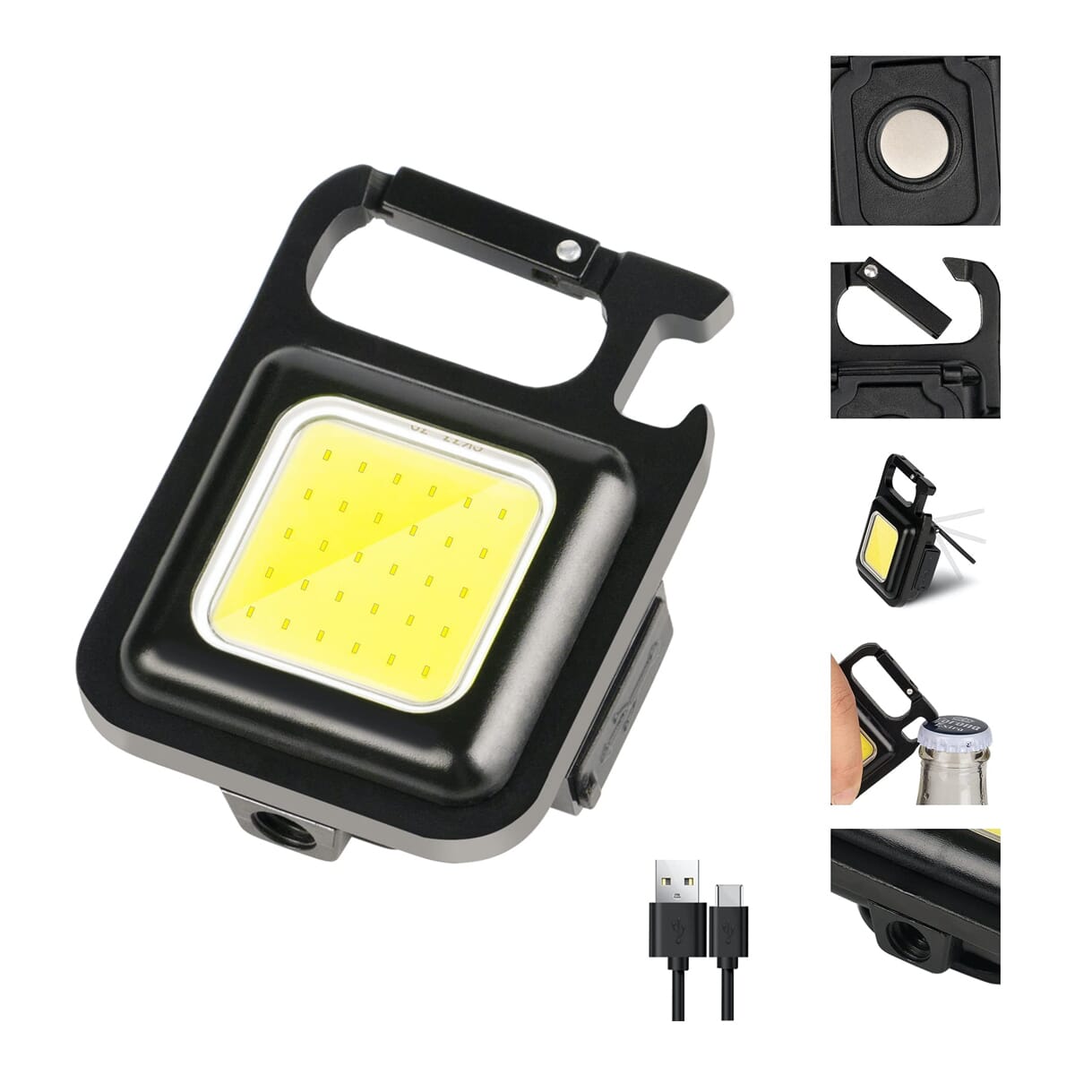 Mini Keychain LED Multi Functional Charging Emergency Light