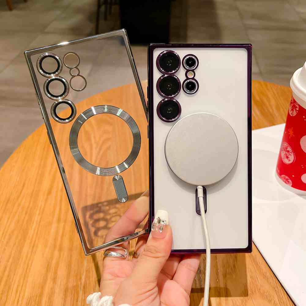 Linman HODON Luxury PU Leather Magnetic Fold Ring Stand Phone Cases For Samsung Bargain price S25 S24 Ultra S23 S22 Plus Magsafe Case Wireless Charging Shockproof Cover