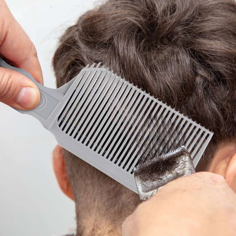 Cutting Professional Clipper Comb for Men Grey Arc Shaped Edge Styling Barber Combs Hair Salon Use Durable
