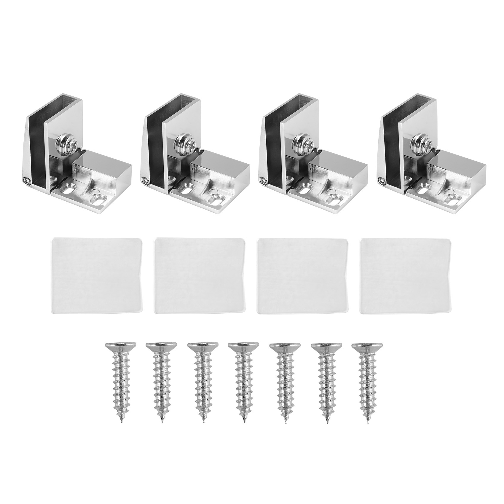 NAMUNY 4 Pack Glass Door Hinges Glass Cabinet Door Hinge Glass Wine Cabinet Hinge Glass Display Hinge