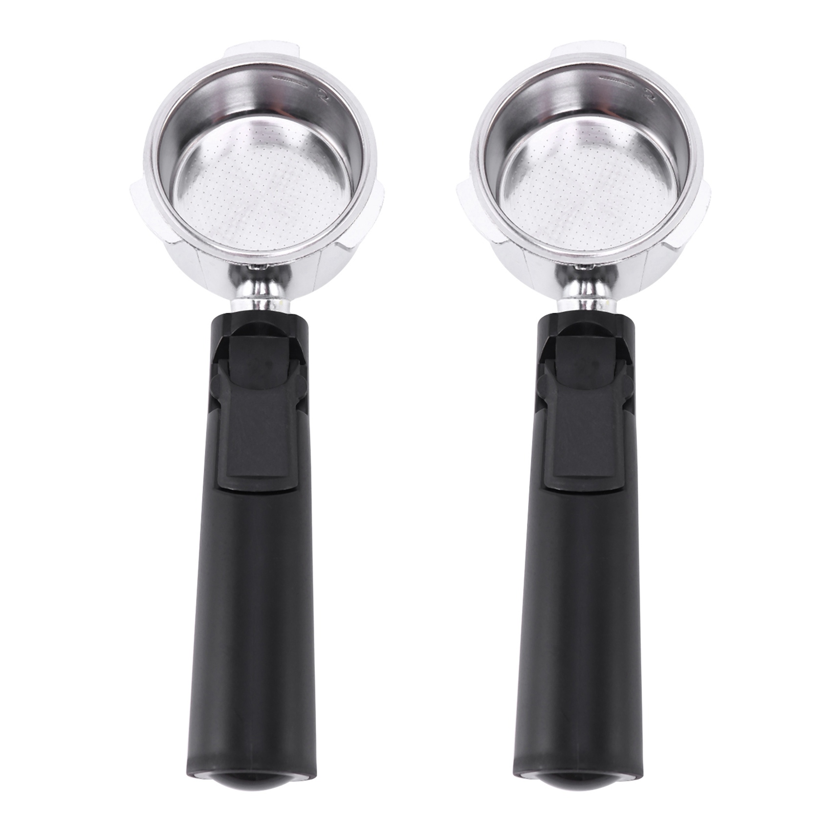 fasdaga 2X,51mm Stainless Steel Bottomless Coffee Portafilter for Professional Coffee Maker Accessory