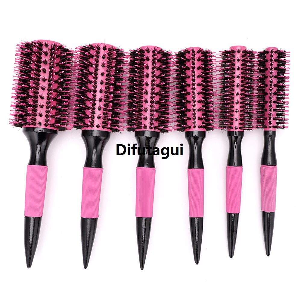 Difutagui Supplies hairdressing ion professional nylon blend bristle Bargain price boar with brush comb round styling tool ceramic hairbrush