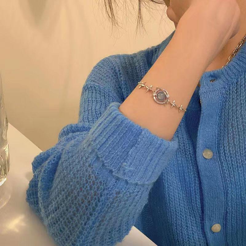 Planet Bracelet for Women | Adjustable Crystal Star Charm Bracelet | Luxury Stainless Steel Jewelry Gift for Girls - 1 Piece