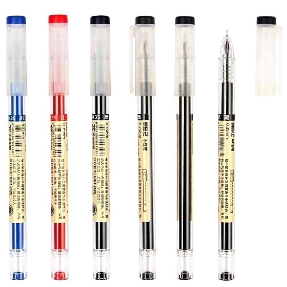 New Plastic Gel Pens Quick-drying 0.35mm Neutral Pen Red/Black/Blue Stationery Marker Pen