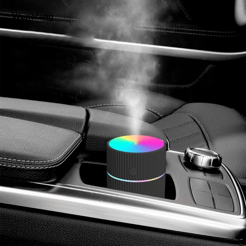 Wenefang 1PC 300ML Air Humidifier Colorful Atmosphere Light Mute Humidification Mini Creative Colorful Cup Desktop Car Home Humidifier