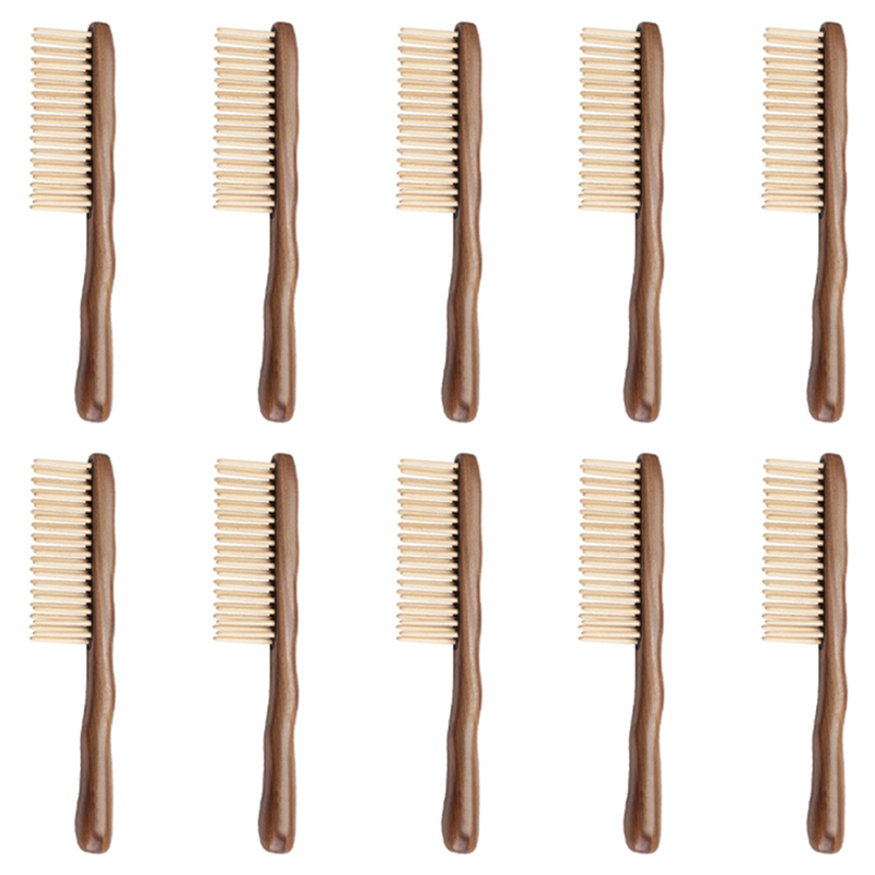 JINMY 10X Natural Sandalwood Hair Comb Handmade Wooden Comb Detangling Wide Tooth Comb New Design
