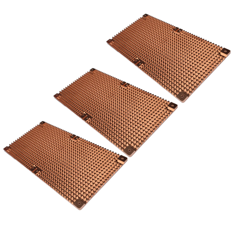 3X for RTX 3060 3080 3090 Backplane Pure Copper Heat Sink Graphics Card Memory Auxiliary Radiator 90X180MM(4mm)