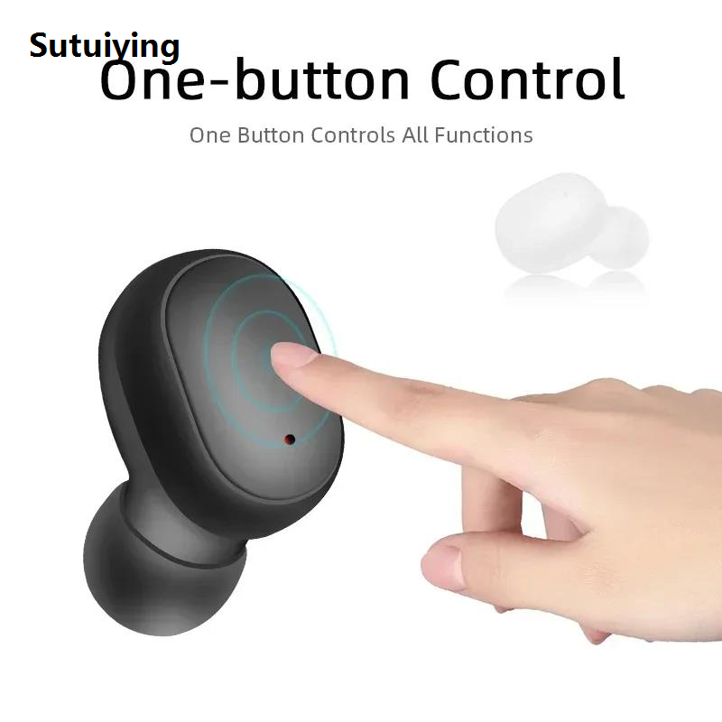 Sutuiying TWS Pro6 Wireless Bluetooth Headset Noise Cancelling Earbuds Luxury with Mic Sports Wireless Headphones Bluetooth Earphones