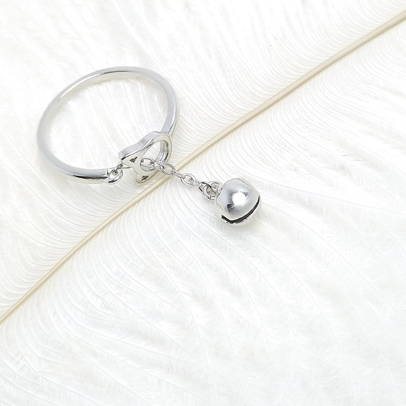 【New arrival】Direct selling cute kitten bell ring women's simple hollow tassel ins girl ring girlfriends gift
