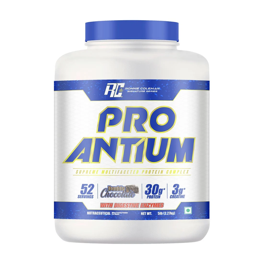 Ronnie Coleman PRO Antium Whey Protein 5lbs Chocolate flavor with 30g Protein and 3g Creatine Monohydrate USA Brand