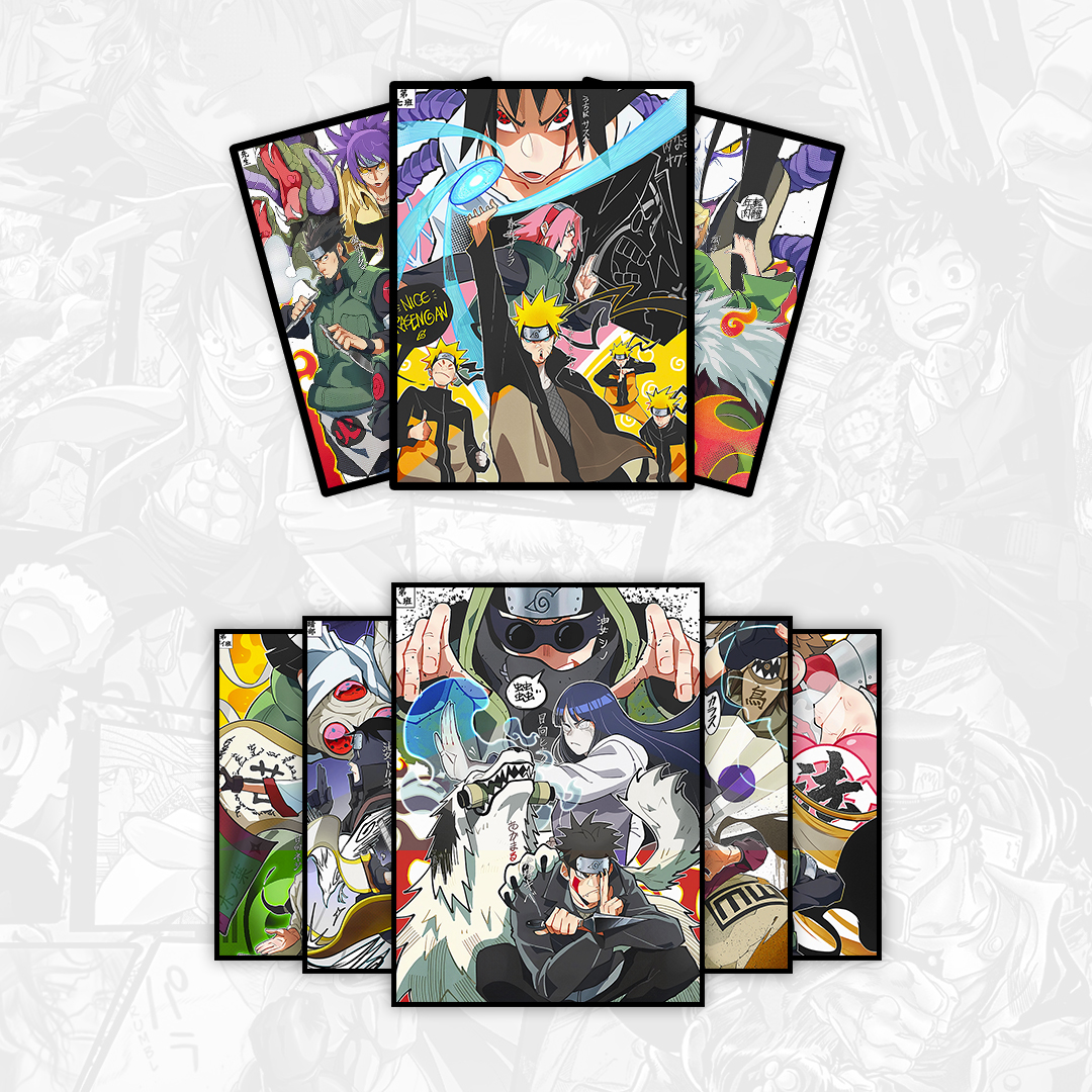 Naruto Anime Collectible Art Poster Set of 8 Sasuke Sannin Jiraiya Asuma Iruka Hinata Neji Rock Lee Gaara Team 7 Team 8 Team 10 Sai Anbu And More For Decor And Gift
