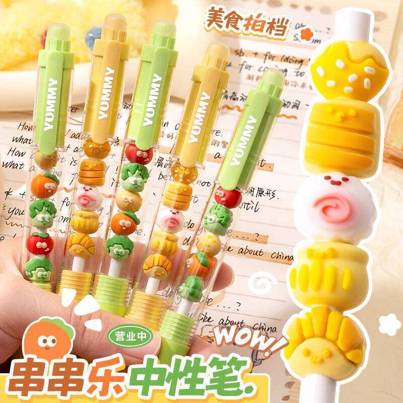 Kaba Bear Camellia High-Value Ins Style Click Gel ST Quick-Drying Exam Tip Black Pen