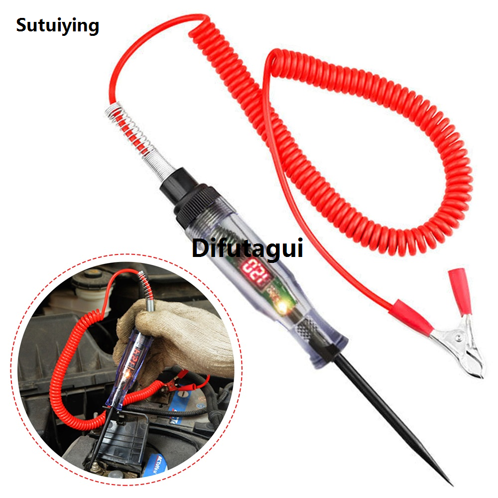 Difutagui Sutuiying 3-36V DC Car Truck Voltage Circuit Tester Digital Display Special Electric Pen Probe Pen Light Bulb Automobile Diagnostic Tools