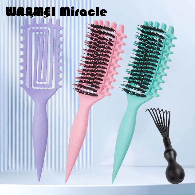 Sutuiying Beauty-health Curl Styling Detangled Hair Comb Set Candy Brush Scalp New Massage Hollow Brush Hair Styling Hairdressing Salon Tool