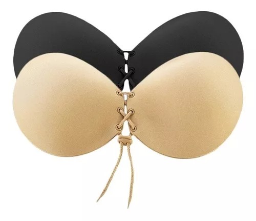 Round Silicone And Fabric Bra With Shots Without Push Up