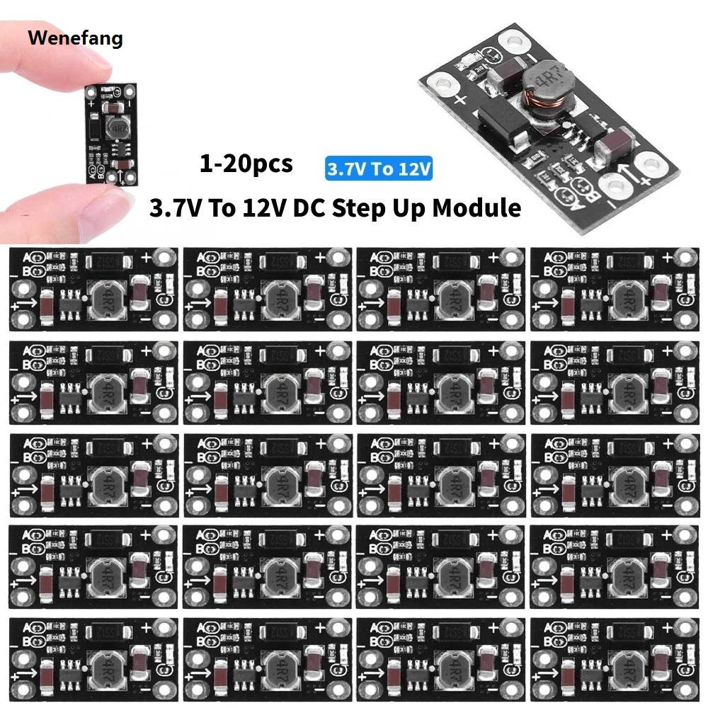 Wenefang 5-20PCS Mini DC Boost Converter Board 3.7V to 12V Step Up High Quality Board Voltage Regulator Board Electronic Voltage Module