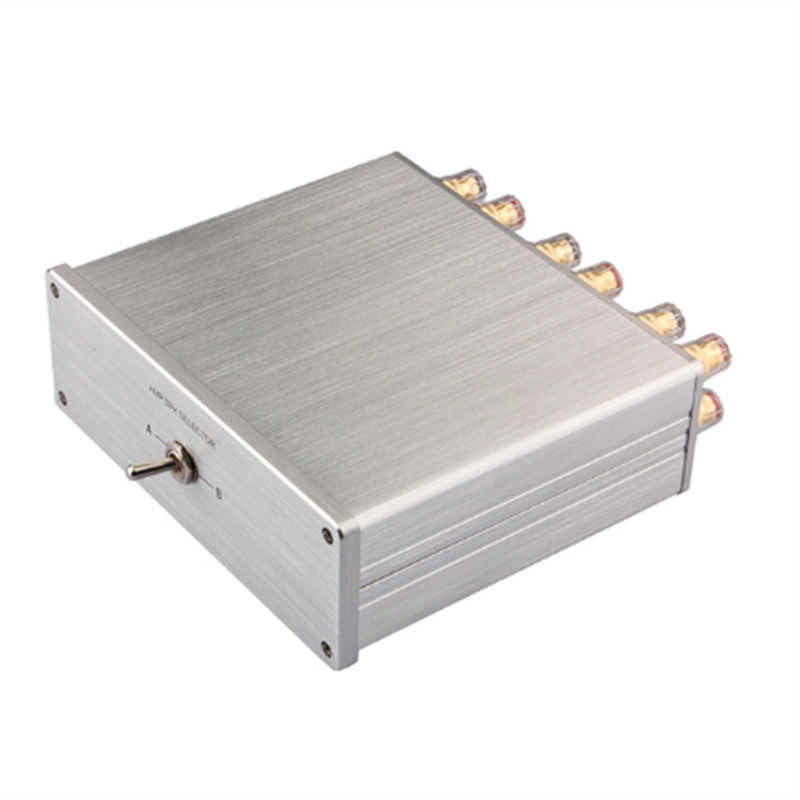 HIFI Lossless 4 in 1 Out 2 in 1 OUT Hifi Stereo Audio Source Input Signal Switcher Switch Splitter Selector Box(B)