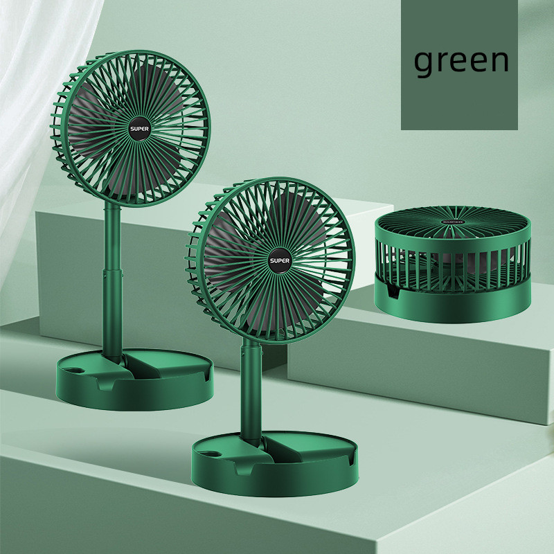 Portable USB Rechargeable Fan Office Household Foldable Telescopic Fan Low Noise High Battery Life Standby Portable USB Mini Fan