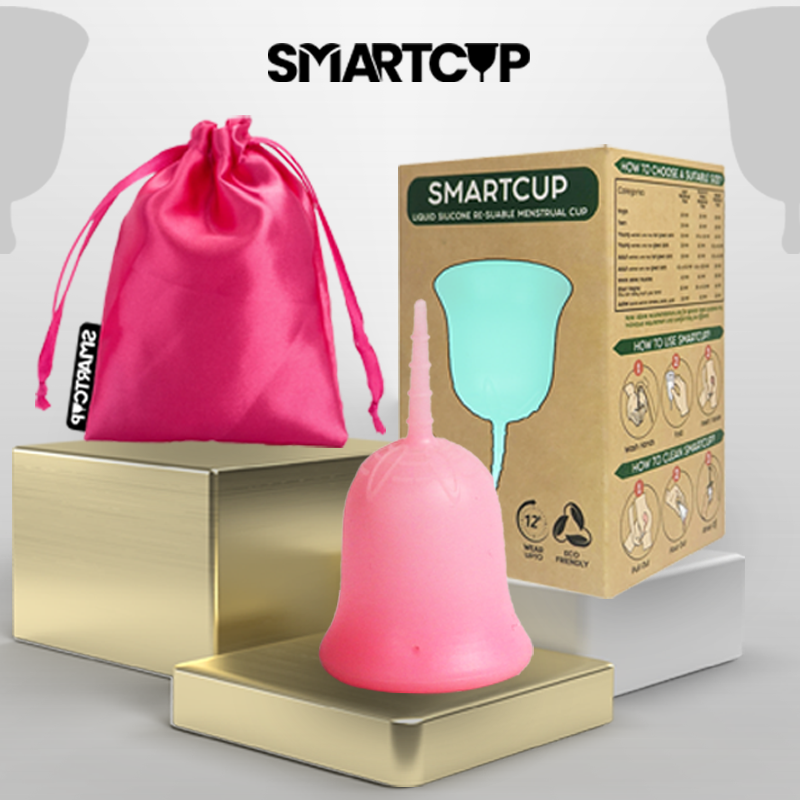 SMARTCUP Menstrual Cup FDA Approved Medical grade Silicone reusable(LARGE/RANDOM COLOR/25 ML/SCS-104)